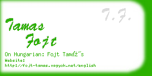 tamas fojt business card